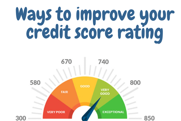 Ways to improve your credit score rating