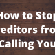 How to Stop Creditors from Calling You